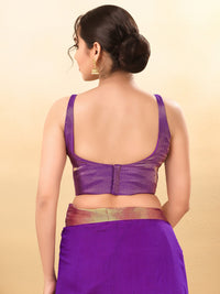 Vamas Shimmer Round Neck Thin Strap Blouse