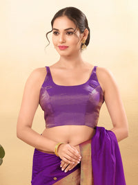 Vamas Shimmer Round Neck Thin Strap Blouse