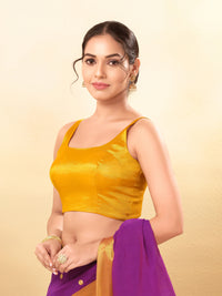 Vamas Shimmer Round Neck Thin Strap Blouse