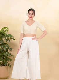 Offwhite Crocheo V Neck Blouse