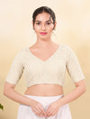 Offwhite Crocheo V Neck Blouse