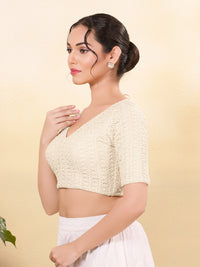 Offwhite Crocheo V Neck Blouse
