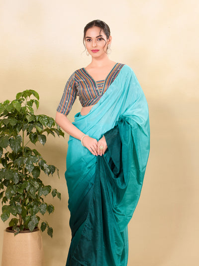 Multi Brocade Waist Yoke Cut Blouse