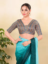 Multi Brocade Waist Yoke Cut Blouse