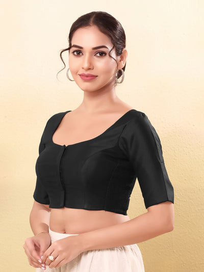 Vamas Flexible Side Stretch Comfort Fit Tafetta Silk Blouse