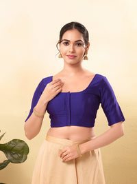 Vamas Flexible Side Stretch Comfort Fit Tafetta Silk Blouse