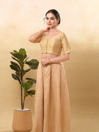 Vamas Flexible Side Stretch Comfort Fit Taffeta Silk Blouse