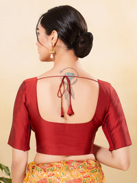 Vamas Flexible Side Stretch Comfort Fit Taffeta Silk Blouse