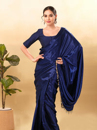 Vamas Flexible Side Stretch Comfort Fit Tafetta Silk Blouse