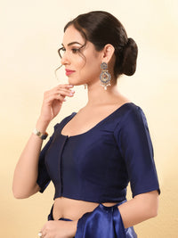 Vamas Flexible Side Stretch Comfort Fit Tafetta Silk Blouse