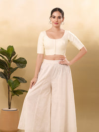 Vamas Flexible Side Stretch Comfort Fit Taffeta Silk Blouse