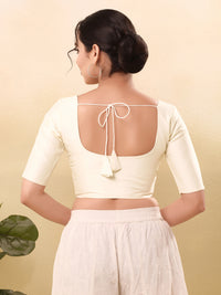 Vamas Flexible Side Stretch Comfort Fit Tafetta Silk Blouse