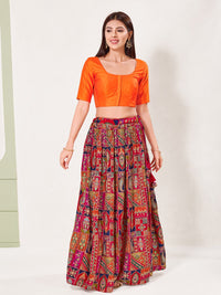 Vamas Flexible Side Stretch Comfort Fit Tafetta Silk Blouse
