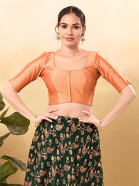 Vamas Flexible Side Stretch Comfort Fit Tafetta Silk Blouse