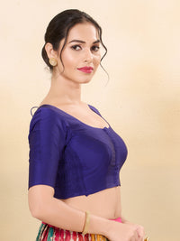Vamas Flexible Side Stretch Comfort Fit Tafetta Silk Blouse