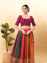 Vamas Flexible Side Stretch Comfort Fit Taffeta Silk Blouse
