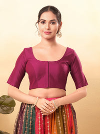 Vamas Flexible Side Stretch Comfort Fit Tafetta Silk Blouse