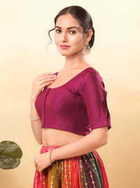 Vamas Flexible Side Stretch Comfort Fit Taffeta Silk Blouse