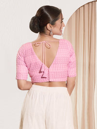 Shifli V Neck Elbow Sleeves Blouse