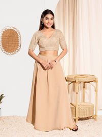 Shifli V Neck Elbow Sleeves Blouse