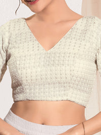 Shifli V Neck Elbow Sleeves Blouse