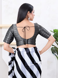 Metallic Tissue Sequence Embroidery Blouse