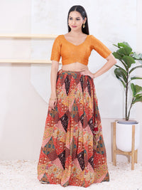Metallic Tissue Sequence Embroidery Blouse