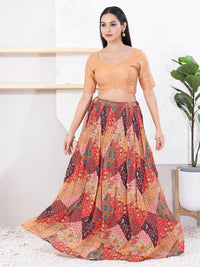 Metallic Tissue Sequence Embroidery Blouse