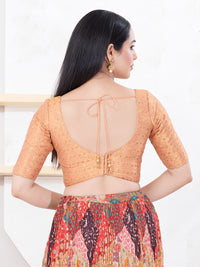 Metallic Tissue Sequence Embroidery Blouse