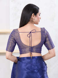 Metallic Tissue Sequence Embroidery Blouse