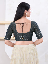 Tissue Burri Round Neck Piping Blouse