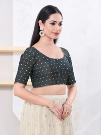 Tissue Burri Round Neck Piping Blouse