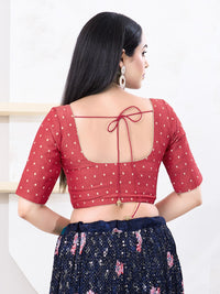 Tissue Burri Round Neck Piping Blouse