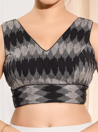 Ikat Cotton Yoke Sleeveless Blouse