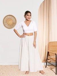 White Cotton Prayer Meet Blouse