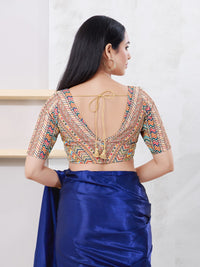 Milti Printed V Neck Shifli Blouse