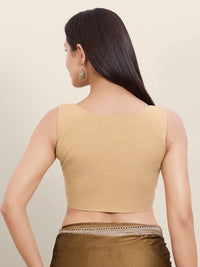 Plain Cotton Solid High Neck Blouse
