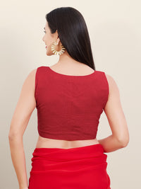 Plain Cotton Solid High Neck Blouse