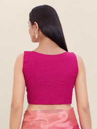Plain Cotton Solid High Neck Blouse
