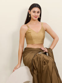 Dupion Silk Plain Spegetti Blouse