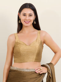 Dupion Silk Plain Spegetti Blouse