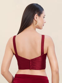 Dupion Silk Plain Spegetti Blouse