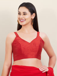 Dupion Silk Plain Spegetti Blouse