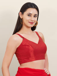 Dupion Silk Plain Spegetti Blouse