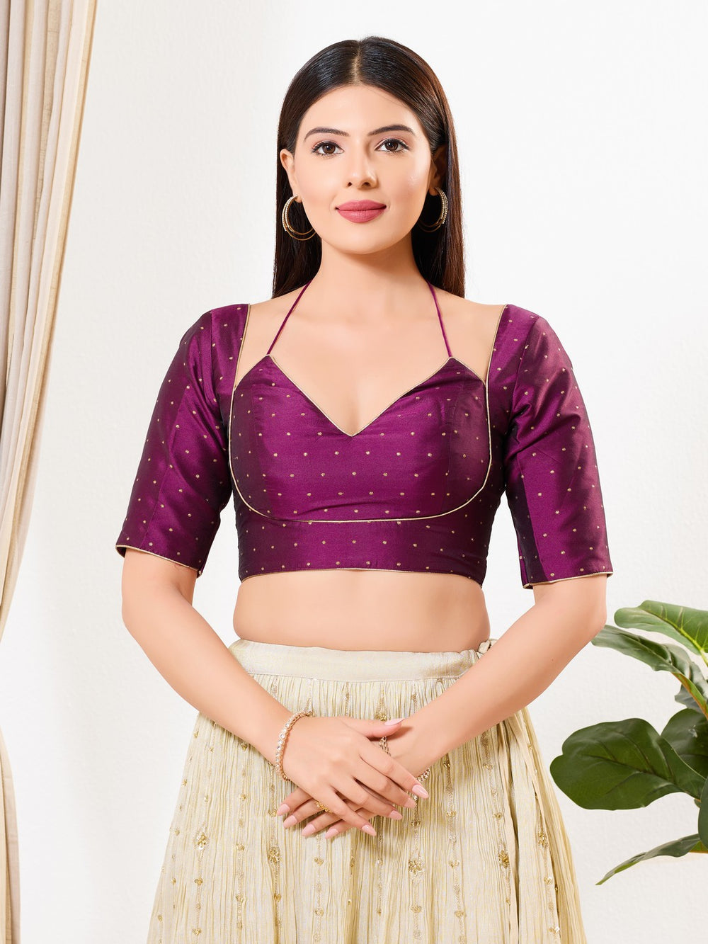 Masaba Inspired Zari Silk Butti Blouse