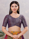 Tissue Striped Paan Neck Blouse