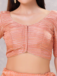 Tissue Striped Paan Neck Blouse
