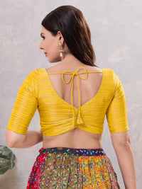 Tissue Striped Paan Neck Blouse