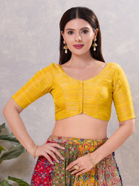Tissue Striped Paan Neck Blouse