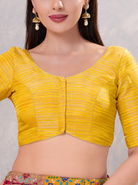Tissue Striped Paan Neck Blouse